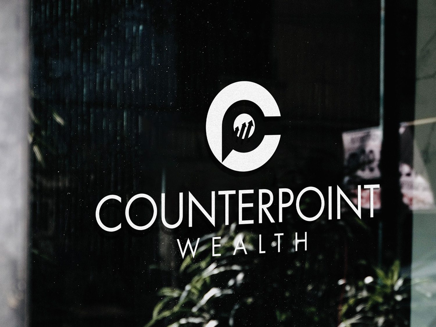 Counterpoint Wealth Logo Glass