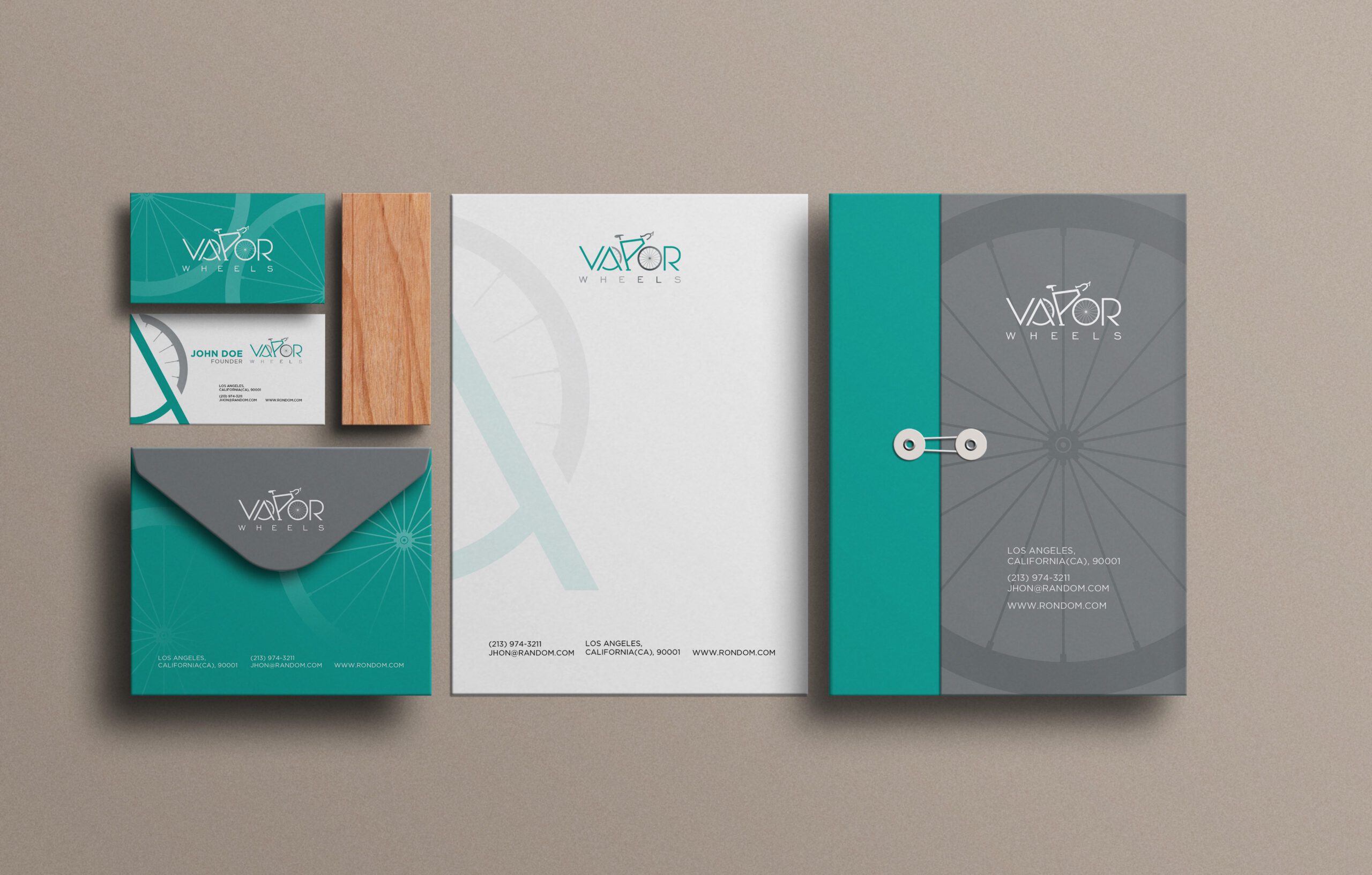 Vapors Logo brand Identity & Stationery