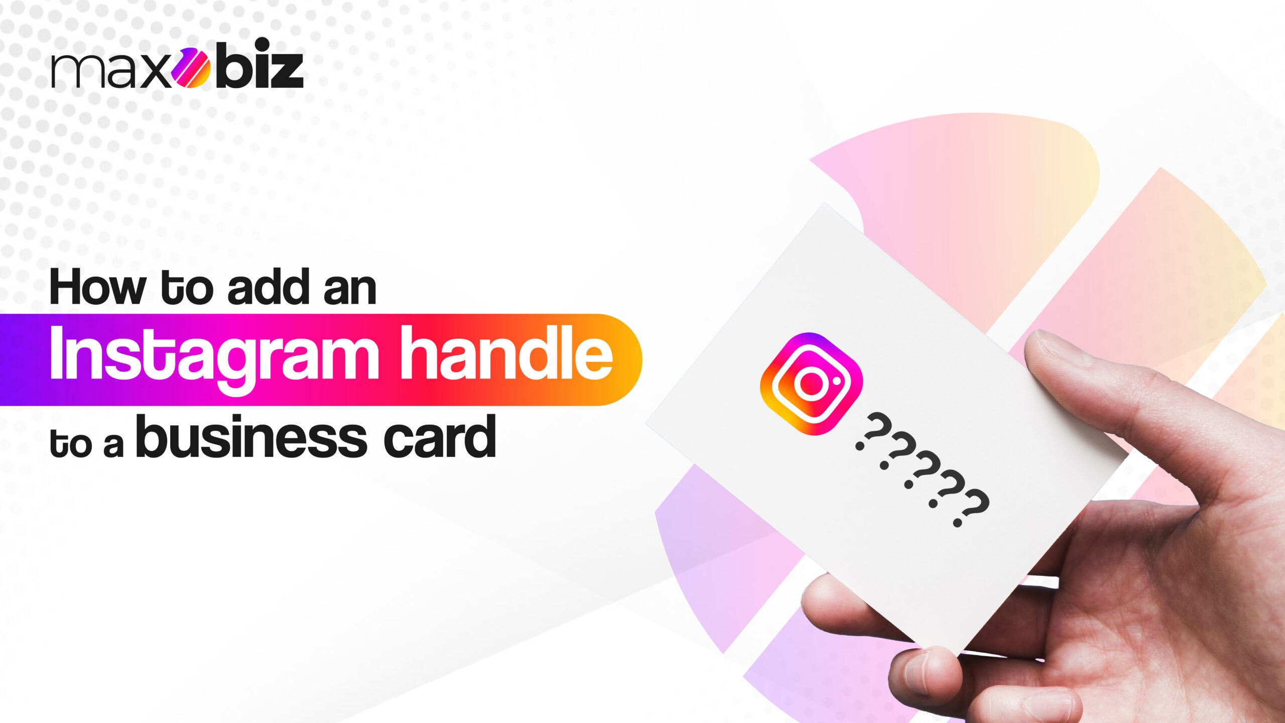 How to add an Instagram handle to a business card