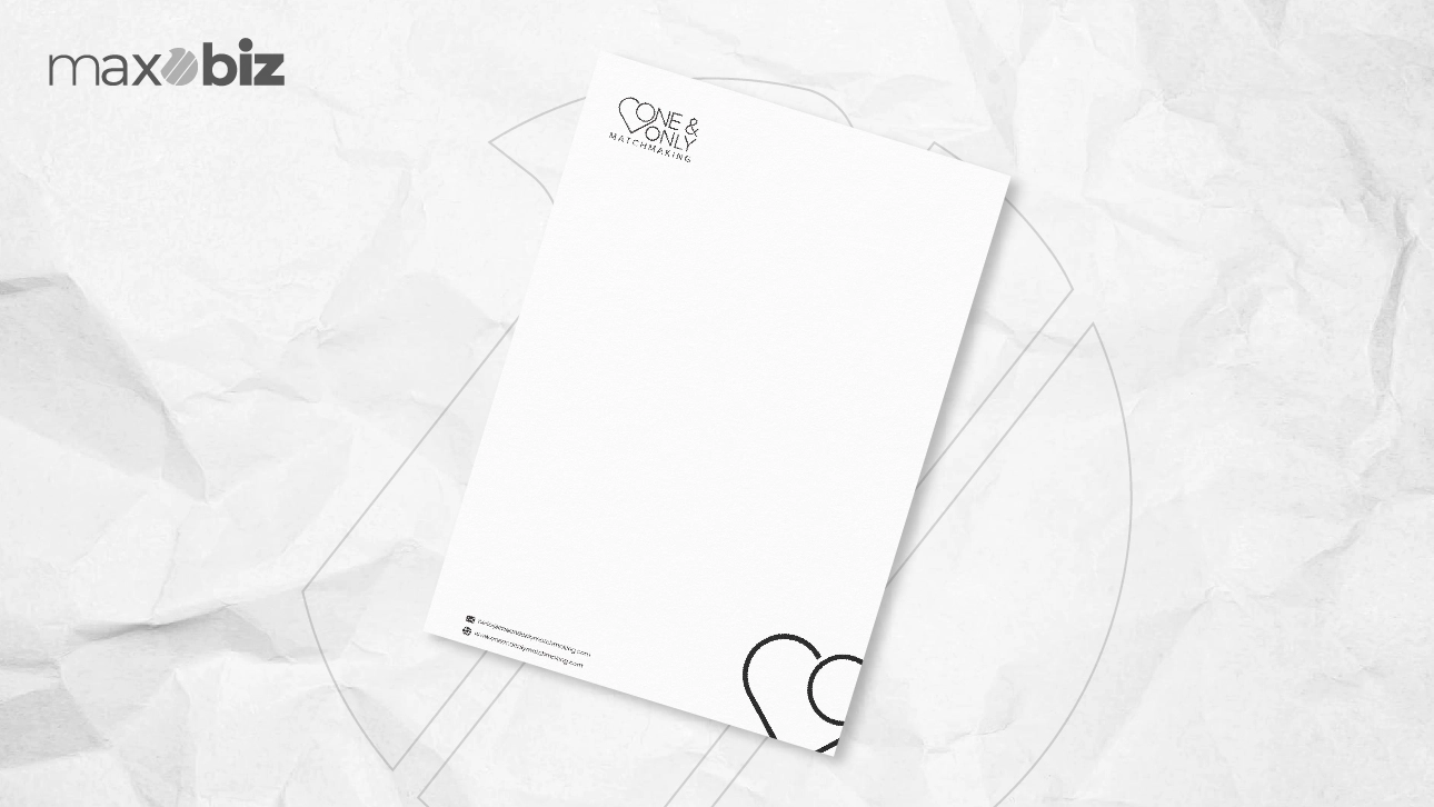 Minimalist Design example of letterhead design