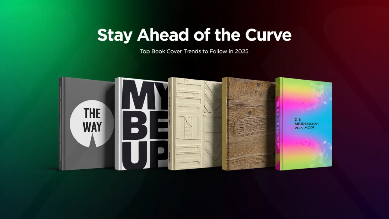 Examples of modern book cover trends showing typography, textures, and colors that highlight what goes into professional book cover design.