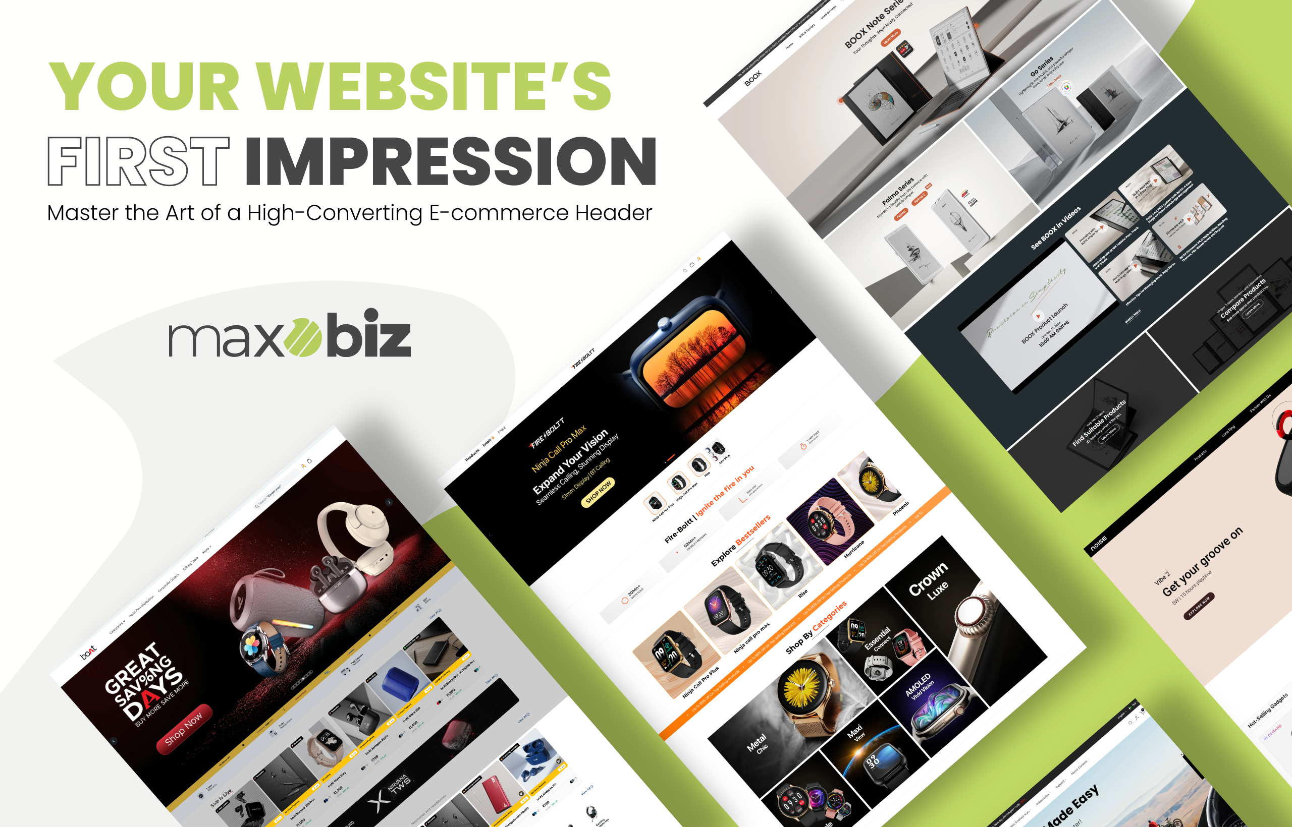 What needs to be in the Header for E-commerce Website?